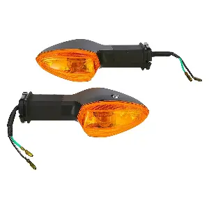 Uno Minda Rs-135-bla-zx-fr Amber Lens Blinker Lamp Assembly Front Rh For Suzuki Gixxer (set Of 2 Pcs)