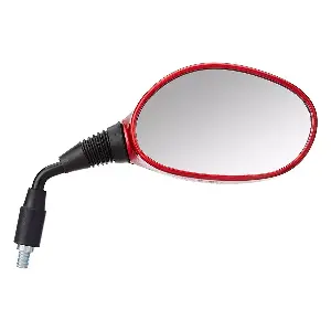 Uno Minda Rv-5010r-cred Rear View Mirror Shatterproof Glass For Hero Passion Pro (red)