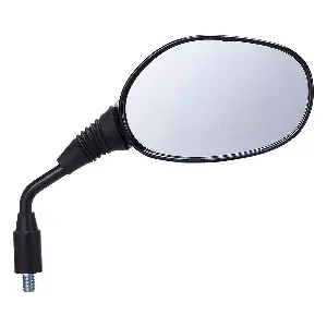 Uno Minda Rv-5011r Rear View Mirror Shatterproof Glass For Hero Glamour, Hunk (black)