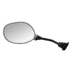 Uno Minda Rv-5013lh-slvr Rear View Mirror Shatterproof Glass For Hero Pleasure (silver)