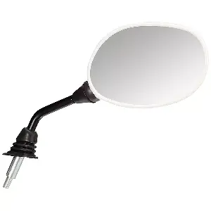Uno Minda Rv-5013rh-wht  shatterproof Rear View Mirror White  for Hero Pleasure