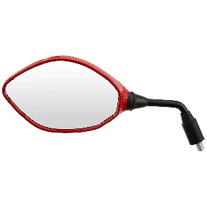 Uno Minda Rv-5017l-sred Shatterproof Rear View Mirror Sports Red For Hero Passion Pro-refresh