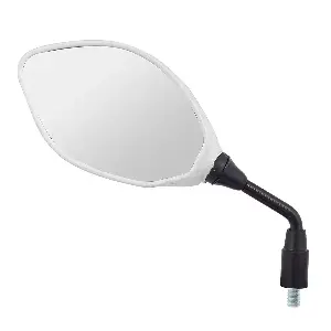 Uno Minda Rv-5017l-wht Rear View Mirror Shatterproof Glass For Hero Passion Pro Refresh New Model (white)