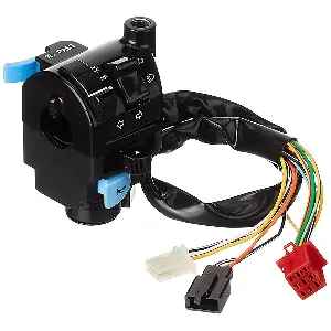 Uno Minda Sw-0251d-m01 Handle Bar Switch (self Start) -9 Pin Female Red Coupler, 3 Pin Female White Coupler, 3 Pin Male Black Coupler For Tvs Jive 104cc (2010)