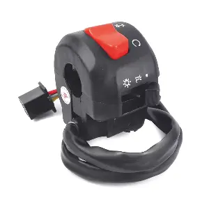 Uno Minda Sw-0666t Handle Bar Switch Kick Start - With Light And Engine Kill Switch - 6 Pin Black Female Coupler For -royal Enfield Bullet Electra 350cc Drum