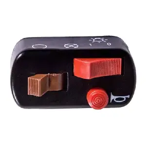 Uno Minda Sw-0704g Handle Bar Switch- 6v With Engine Kill - Cover, Buttons For Bajaj-m-8 (red & Black)