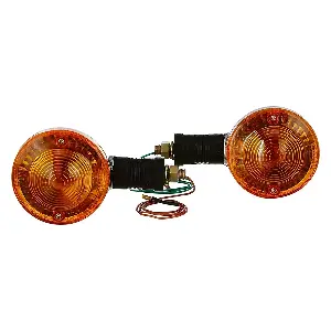 Uno Minda Td-5003a Amber Lens Blinker Lamp Assembly Rear Lh/rh For Yamaha Rx100 (set Of 2 Pcs)