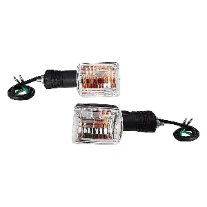 Uno Minda Td-5009un Natural Lens Blinker Lamp Assembly Lh/rh For Hero Splendor Pro (set Of 2 Pcs)