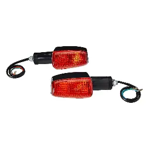 Uno Minda Td-5012 Amber Lens Blinker Lamp Assembly Front Lh/rh For Hero Passion (set Of 2 Pcs)