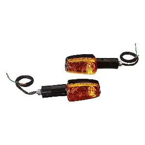 Uno Minda Td-5028dl Amber Lens Blinker Lamp Assembly Front Lh For Hero Cd Deluxe (set Of 2 Pcs)