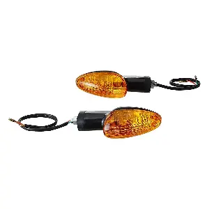 Uno Minda Td-5030ua Amber Lens Blinker Lamp Assembly Lh/rh For Honda Cb Shine (set Of 2 Pcs)