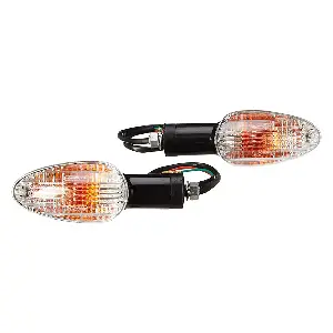 Uno Minda Td-5030un Natural Lens Blinker Lamp Assembly Lh/rh For Honda Cb Shine (set Of 2 Pcs)