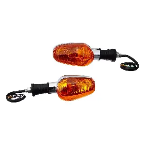 Uno Minda Td-5031 Amber Lens Blinker Lamp Assembly Front Lh/rh For Tvs Victor (set Of 2 Pcs)