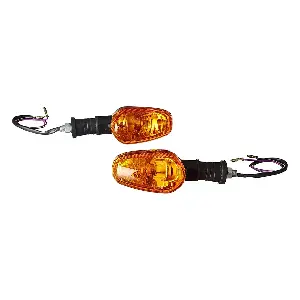 Uno Minda Td-5034al Amber Lens Blinker Lamp Assembly Rear Lh For Tvs Star City (set Of 2 Pcs)