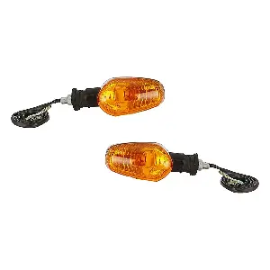 Uno Minda Td-5034ar Amber Lens Blinker Lamp Assembly Rear Rh For Tvs Star City (set Of 2 Pcs)