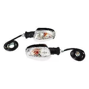 Uno Minda Td-5034bur Natural Lens Blinker Lamp Assembly Rear For Tvs Star City (set Of 2 Pcs)
