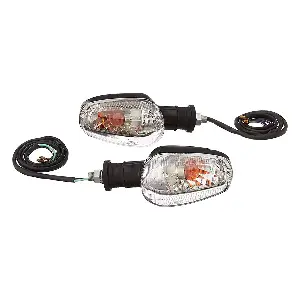 Uno Minda Td-5034c Natural Lens Blinker Lamp Assembly Rear Lh/rh For Tvs Star City (set Of 2 Pcs)