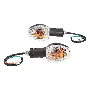 Uno Minda Td-5038b Natural Lens Blinker Lamp Assembly Front Lh/rh For Hero Glamour (set Of 2 Pcs)