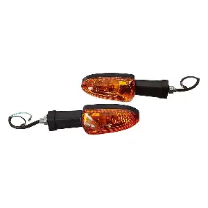 Uno Minda Td-5040 Amber Lens Blinker Lamp Assembly Front Lh/rh For Tvs Apache (set Of 2 Pcs)