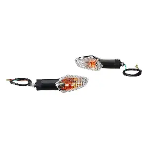 Uno Minda Td-5042 Natural Lens Blinker Lamp Assembly Front Lh/rh For Honda Cbf Stunner (set Of 2 Pcs)