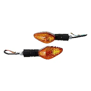 Uno Minda Td-5046b Amber Lens Blinker Lamp Assembly Front Lh/rh For Honda Dream Neo (set Of 2 Pcs)