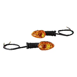 Uno Minda Td-5050a Amber Lens Blinker Lamp Assembly Rear Lh/rh For Yamaha Fz (set Of 2 Pcs)