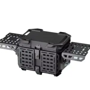 LGP 45 litres | armoured aluminium alloy top box | Waterproof | BLACK ( fits all motorcycles )