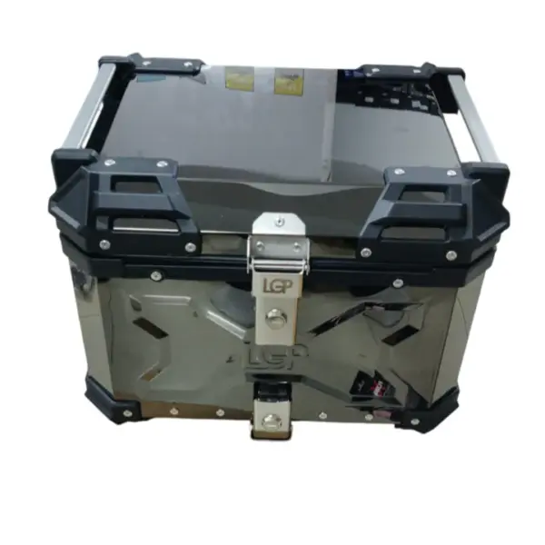 LGP black titanium large capacity aluminium top box 45 ltrs (fits all motorcycle) - Image 3