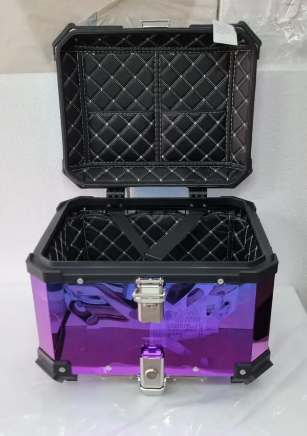 LGP rainbow large capacity aluminium top box 45 ltrs (fits all motorcycle) - color plating premium top box - Image 14