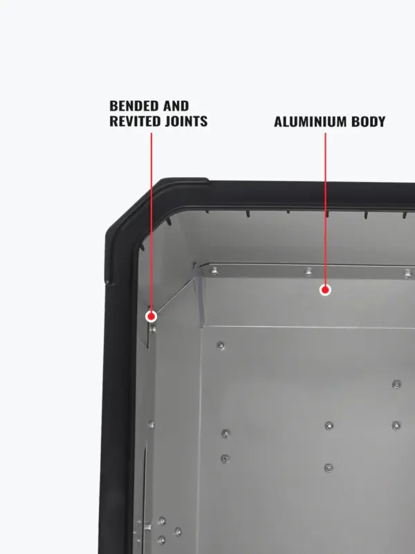 LGP rainbow large capacity aluminium top box 45 ltrs (fits all motorcycle) - color plating premium top box - Image 2