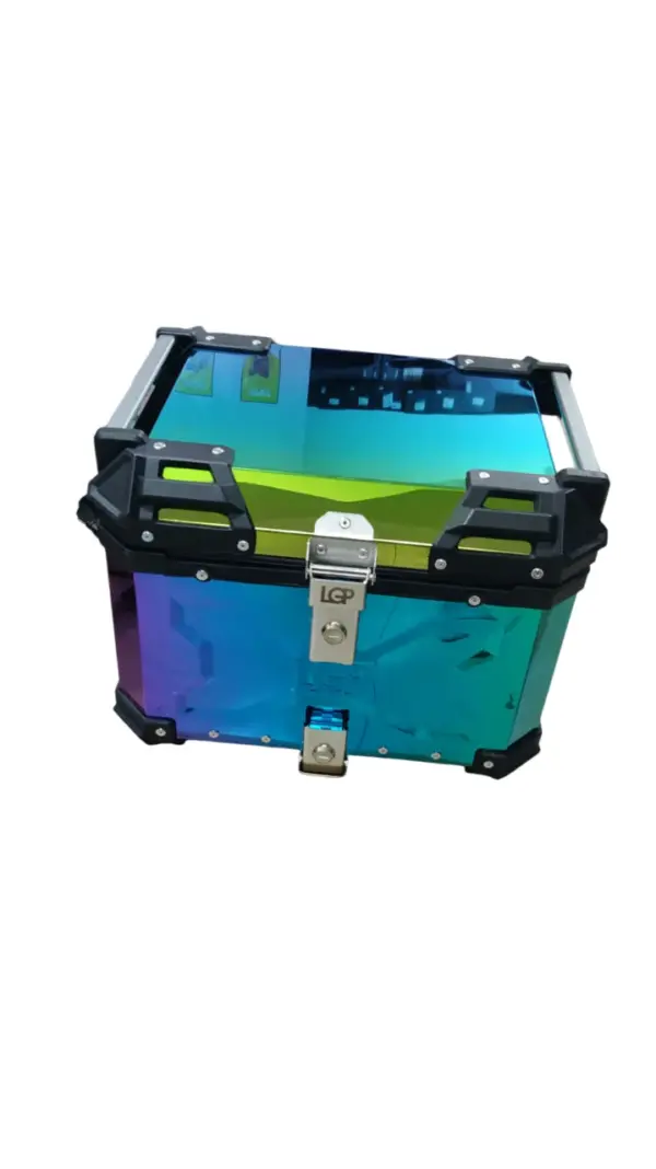 LGP rainbow large capacity aluminium top box 45 ltrs (fits all motorcycle) - color plating premium top box - Image 9