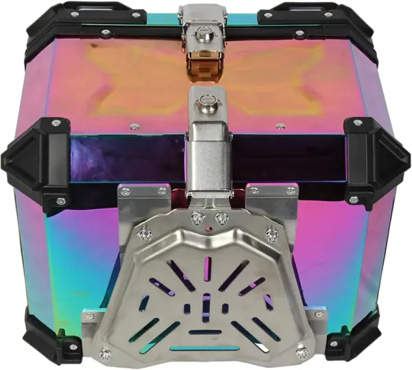 LGP rainbow large capacity aluminium top box 45 ltrs (fits all motorcycle) - color plating premium top box - Image 8