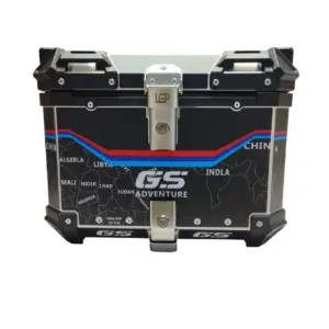 Wanderer GS aluminium top box 45 ltrs - LGP (inspired by international moto tourers) compatible for all motorcycle - BLACK