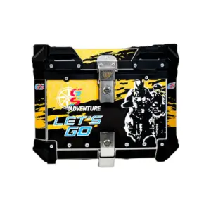 LGP GS MOTO ADV 45 litres yellow with black touring top box with graphics premium