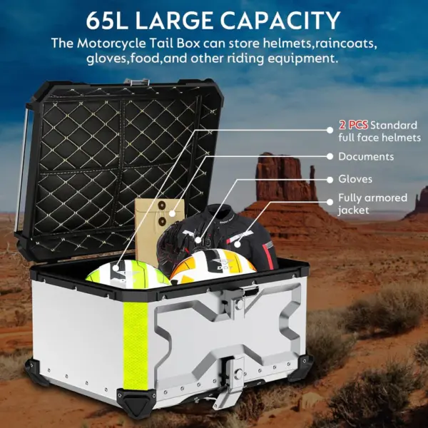 LGP | heavyduty Top Case/Top box | 65L | X type | Premium aluminium - universal - 1 YEAR WARRANTY - Image 2