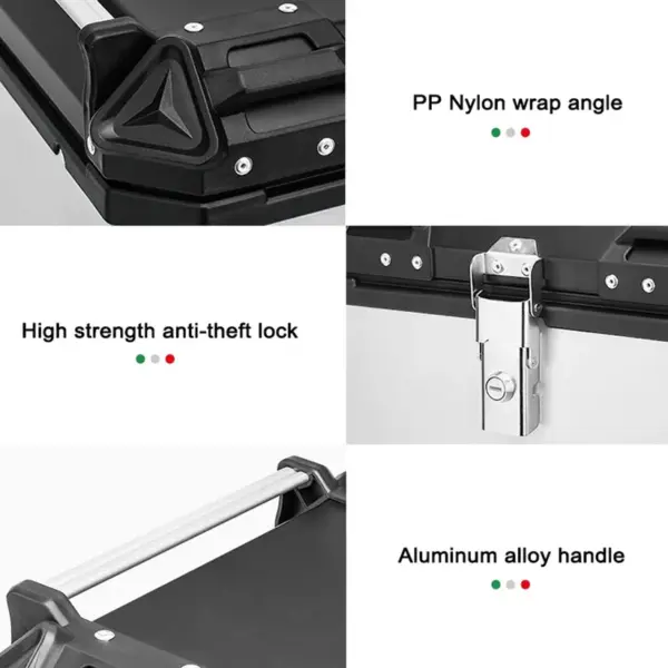 Motorcycle Top Box-LGP X Type-45L Silver Premium fits all motorcycle - 1 YEAR WARRANTY - Image 4