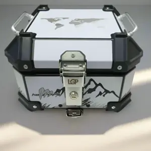 LGP 18 litres aluminium top box with adventure graphics universal 2.0 ( fits all motorcycles )